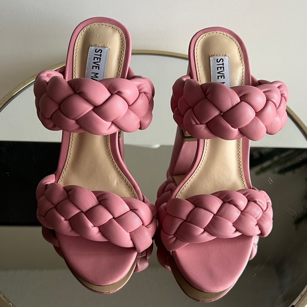 Steve Madden Pink Braided Heels